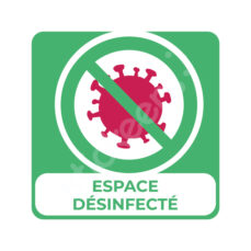 Sticker « Espace désinfecté »