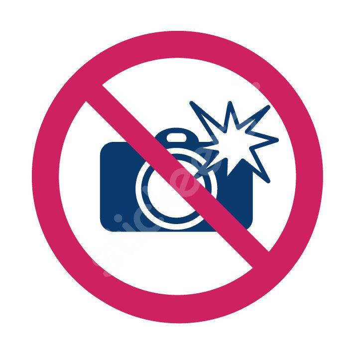 sticker adhesif appareil photo flash interdit interdiction