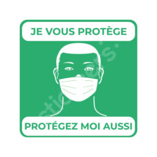 Sticker « Je vous protège, Protégez nous aussi »
