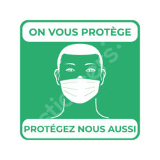 Sticker « On vous protège, Protégez nous aussi »