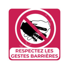 Sticker « Poignée de main interdite »