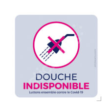 Sticker « Douche indisponible »