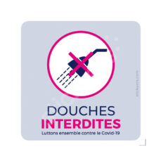 Sticker « Douches Interdites » pour salle de sport