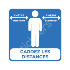 Sticker « Gardez les distances » 1 mètre v2