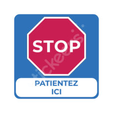 Sticker « STOP Patientez ici »