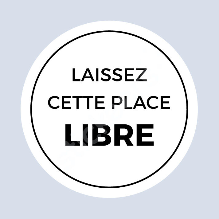 sticker adhesif place libre chaise vide