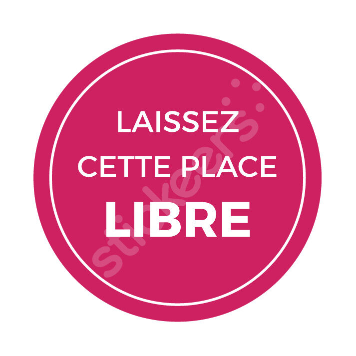 sticker adhesif place libre chaise vide
