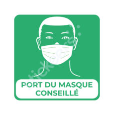 Sticker « Port du masque conseillé »