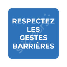 Sticker « Respectez les gestes barrières »