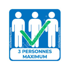 Sticker « 3 personnes maximum »